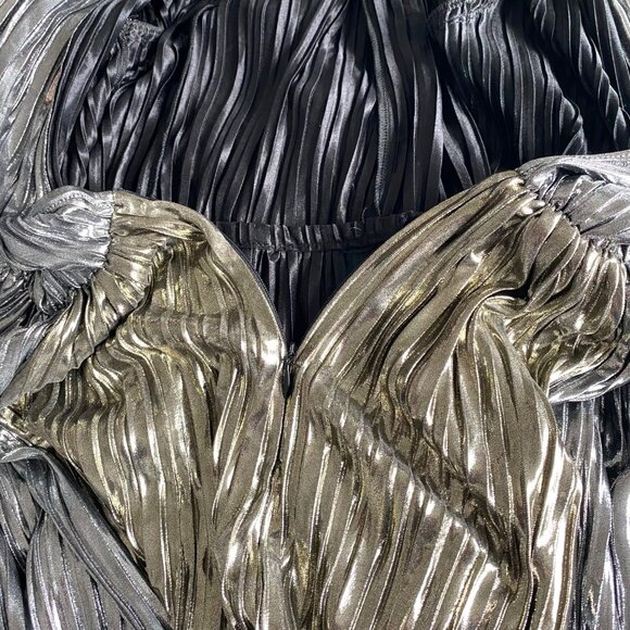 Sabina Musayev Gal Metallic Two-Tone Maxi Dress Sz S NWT Modern Contemporary - Picture 10 of 13